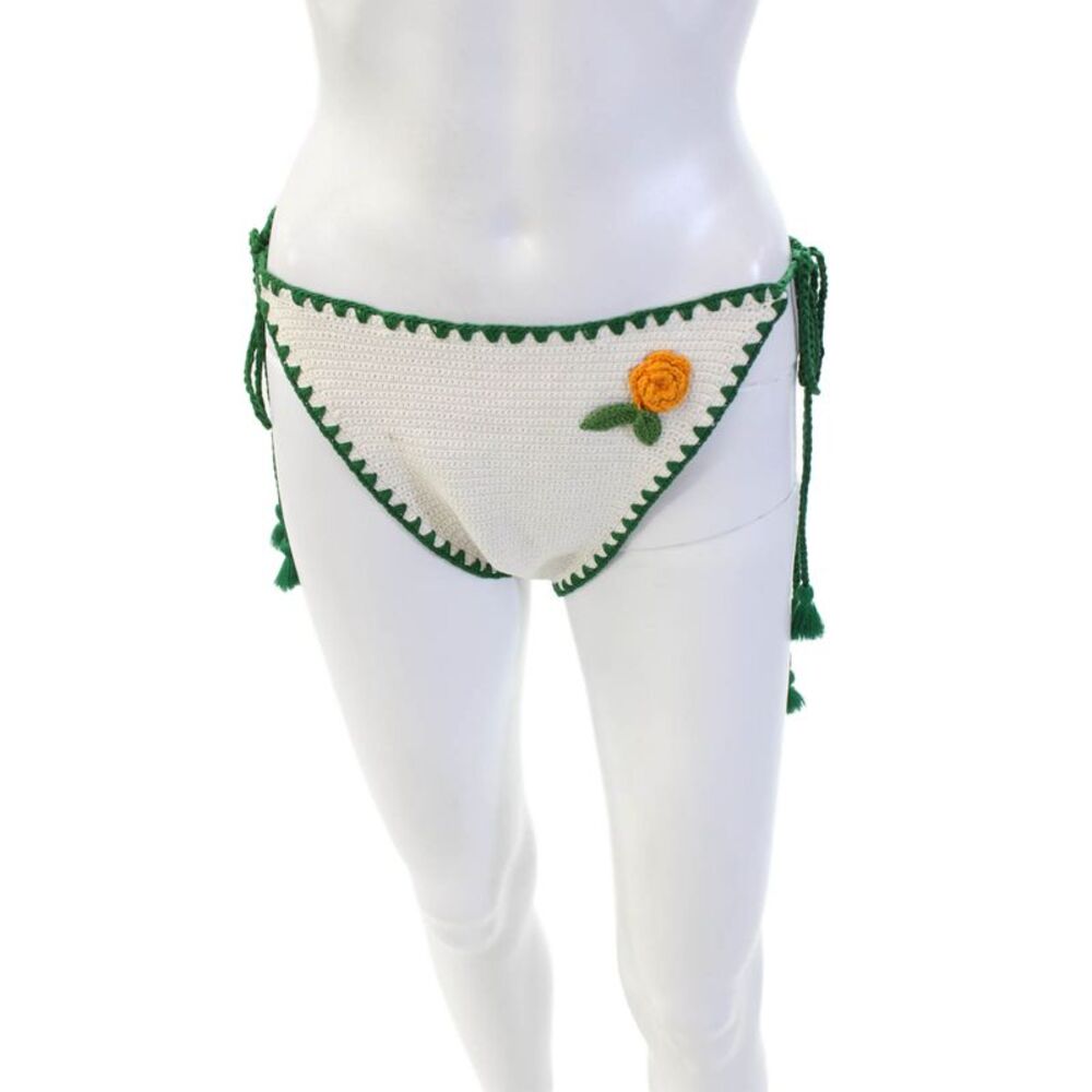 RHODE Womens Bikini Bottoms - Marigold Crochet Size L